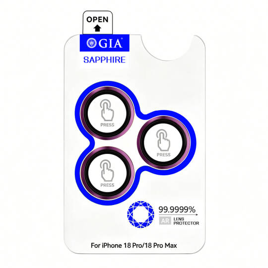 Apple iPhone 18 Pro Max Mohseven Sapphire One by One Alüminyum Safir Kamera Lens Koruyucu - 13