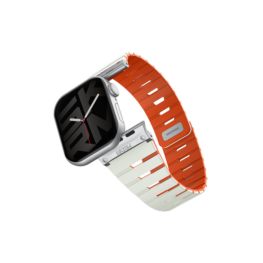 Apple Watch 10 42mm Skinarma Gemini Serisi TPU Magnetik Silikon Kordon - 4