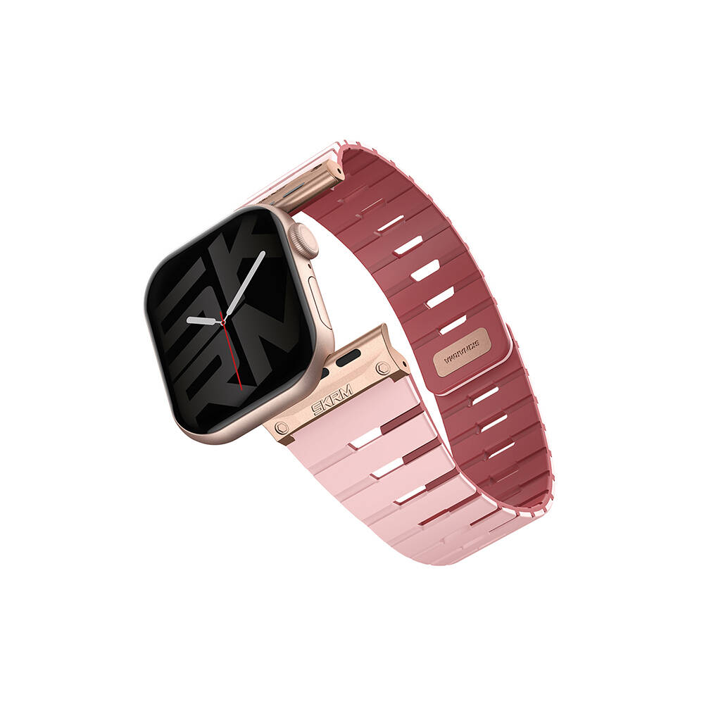Apple Watch 10 42mm Skinarma Gemini Serisi TPU Magnetik Silikon Kordon - 3