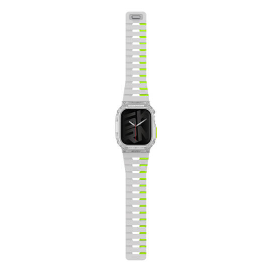 Apple Watch 10 42mm Skinarma Nightglow Atom TPU Kasa Koruyucu + Gemini Silikon Kordon - 4