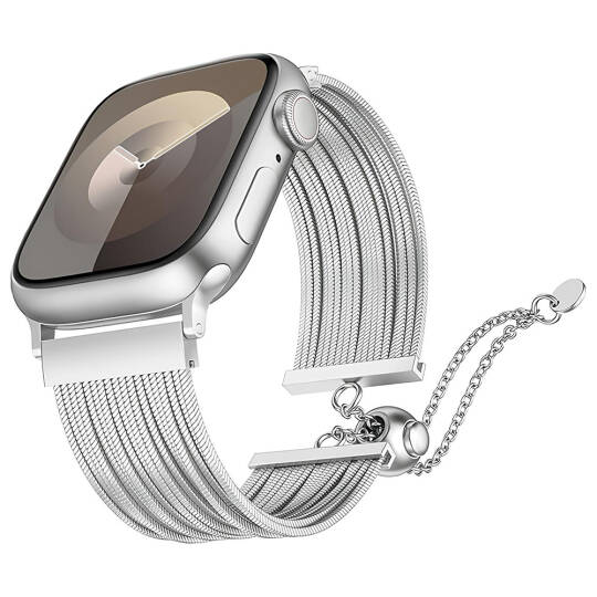Apple Watch 10 42mm Zore KRD-137 Metal Hasır Kordon - 4