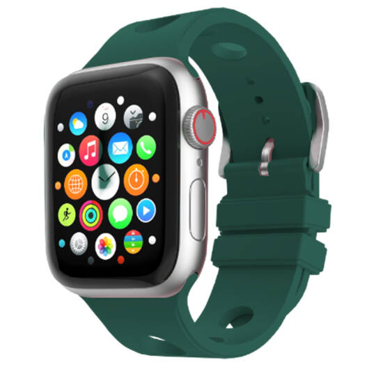 Apple Watch 10 46mm Delikli Tasarım Zore KRD-147 Silikon Kordon - 7