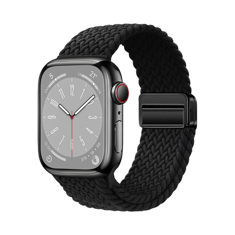 Apple Watch 10 46mm Zore KRD-134 Örgü Tasarımlı Hasır Kordon Strap Kayış - 6