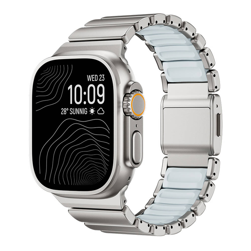 Apple Watch 10 46mm Zore KRD-151 Metal Silikon Kordon - 1