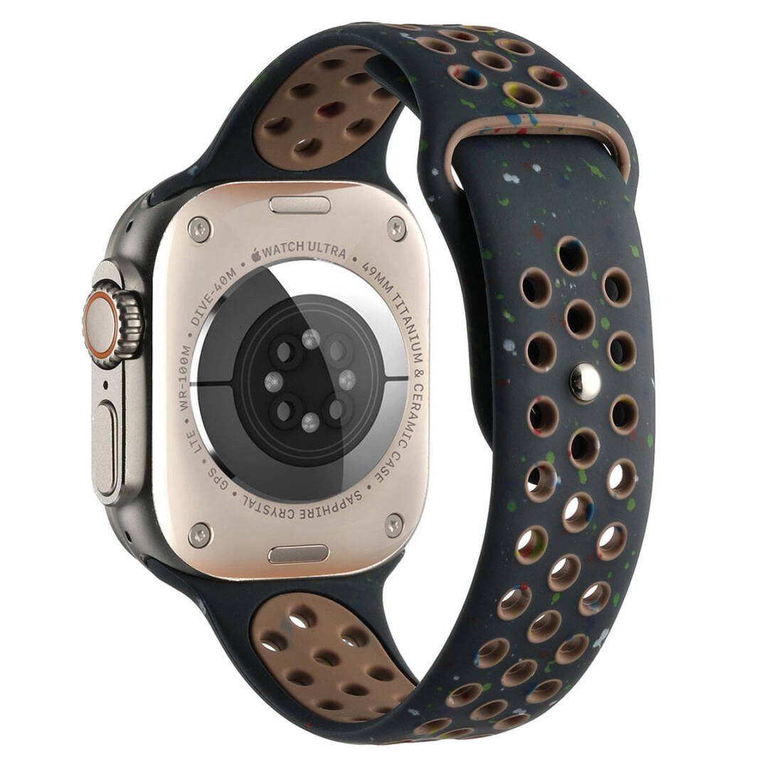 Apple Watch 38mm Kordon Yeni Seri 2023 KRD-02 Silikon Strap Kayış - 6