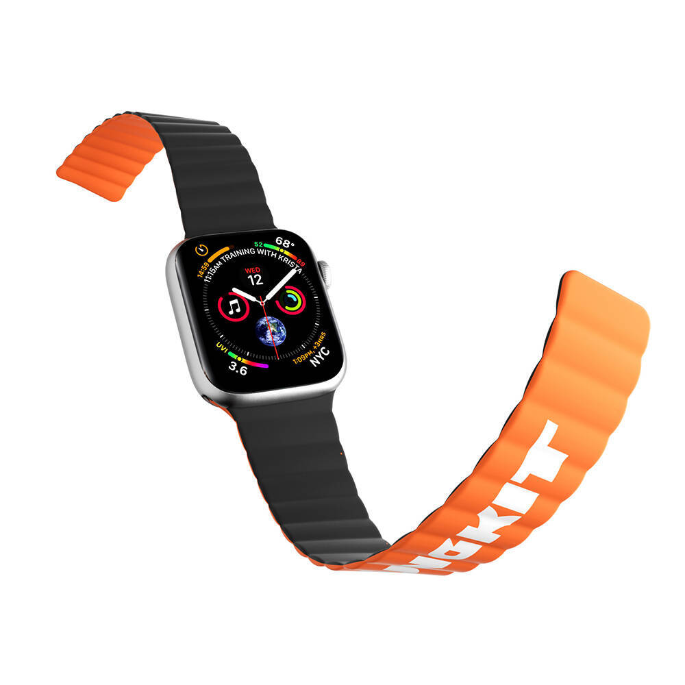 Apple Watch 38mm Kordon Youngkit Classical Magnetik Tak Çıkar Silikon Strap Kayış - 5