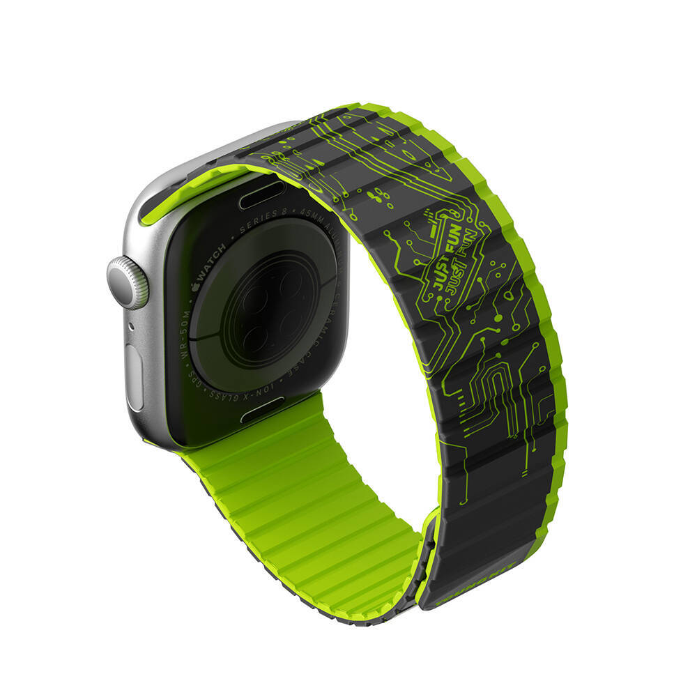Apple Watch 38mm Kordon Youngkit Technological Magnetik Tak Çıkar Silikon Strap Kayış - 5