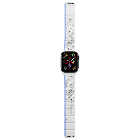 Apple Watch 40mm Kordon Youngkit Technological Magnetik Tak Çıkar Silikon Strap Kayış - 4