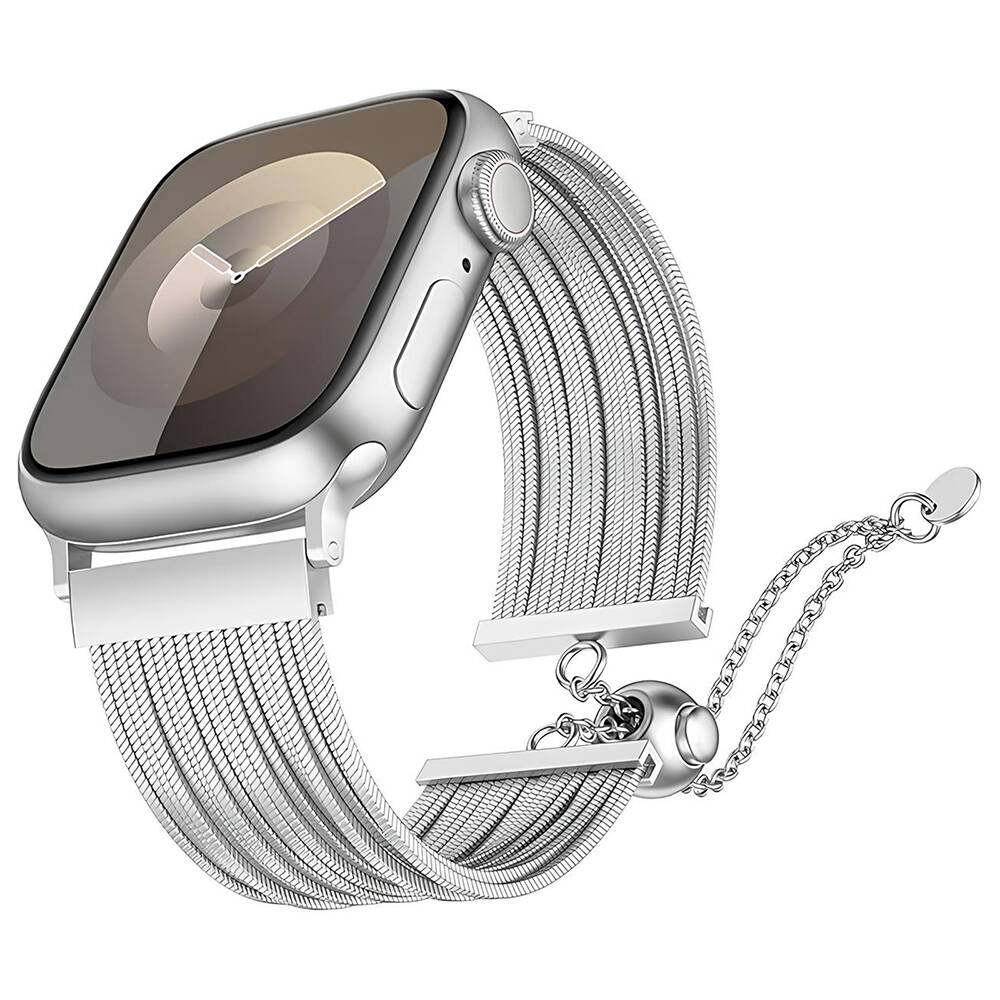 Apple Watch 40mm Zore KRD-137 Metal Hasır Kordon - 1