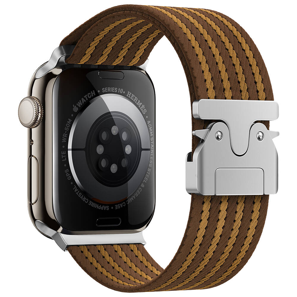 Apple Watch 42mm Zore KRD-133 Naylon Kumaş Hasır Örgülü Kordon - 3