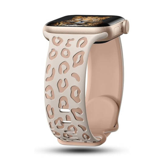 Apple Watch 42mm Zore KRD-140 Silikon Kordon Strap Kayış Starlight-Bej