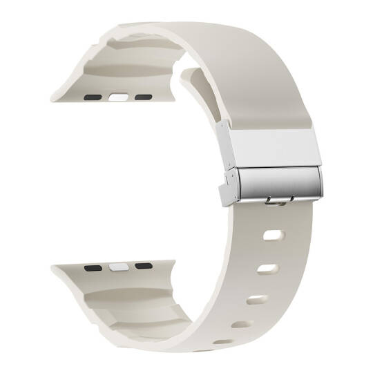 Apple Watch 42mm Zore KRD-145 Metal Tokalı Silikon Kordon - 22