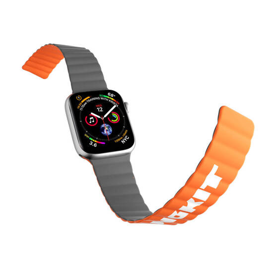 Apple Watch 44mm Kordon Youngkit Classical Magnetik Tak Çıkar Silikon Strap Kayış - 4