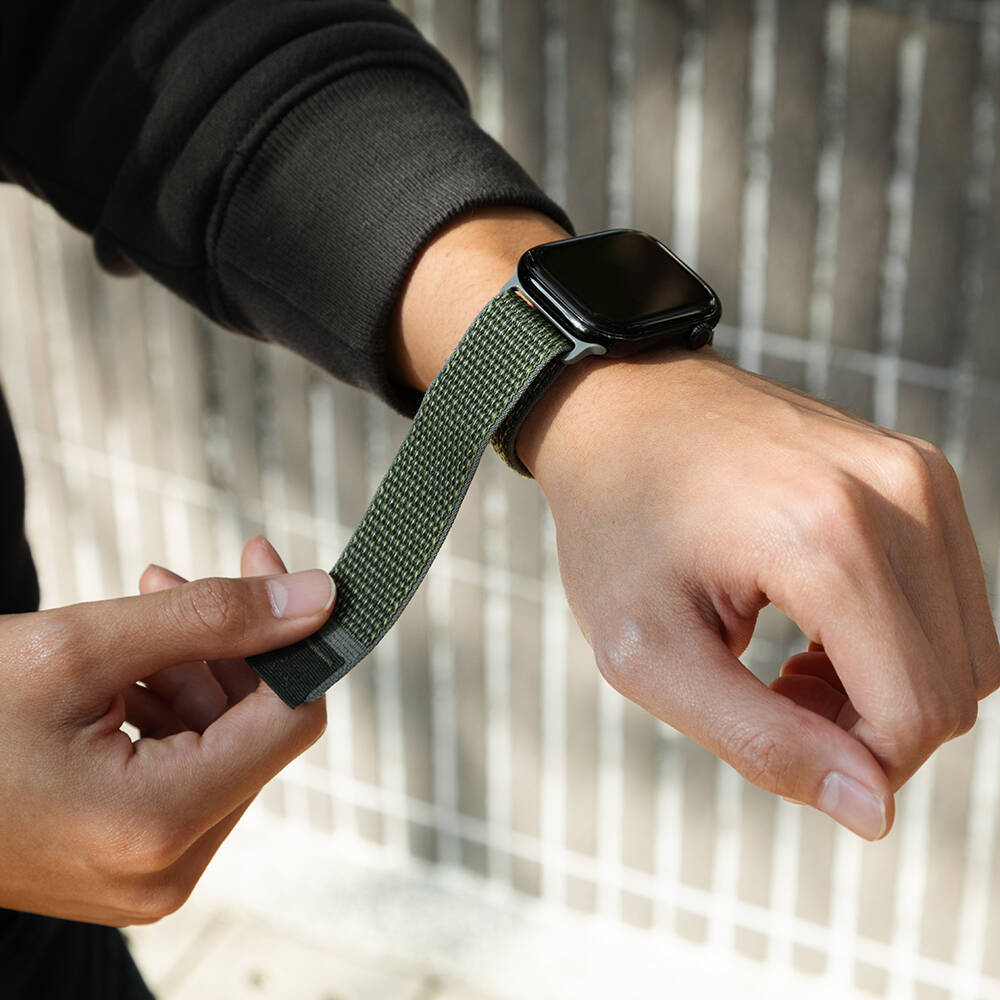 Apple Watch 44mm Native Union Active Watch Loop Serisi Hasır Kordon - 3