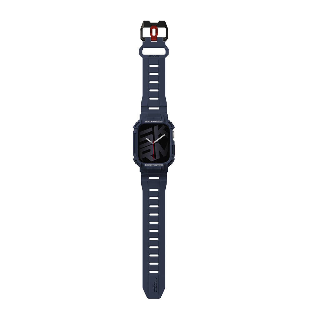 Apple Watch 44mm Skinarma Mecha 2in1 TPU Kasa Koruyucu + Silikon Kordon - 11