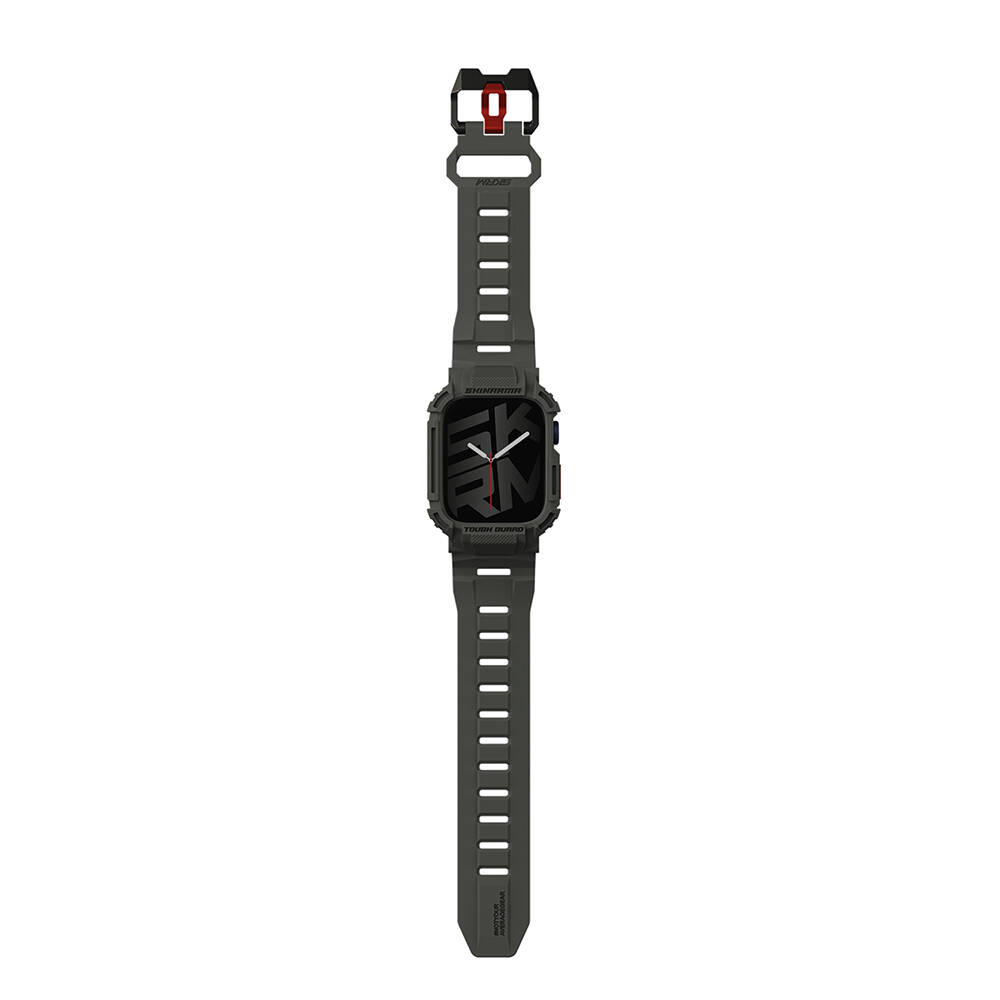 Apple Watch 44mm Skinarma Mecha 2in1 TPU Kasa Koruyucu + Silikon Kordon - 13