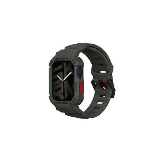 Apple Watch 44mm Skinarma Mecha 2in1 TPU Kasa Koruyucu + Silikon Kordon