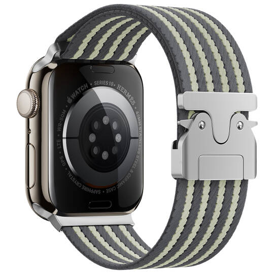 Apple Watch 44mm Zore KRD-133 Naylon Kumaş Hasır Örgülü Kordon - 5