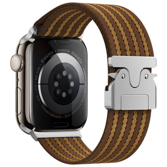 Apple Watch 44mm Zore KRD-133 Naylon Kumaş Hasır Örgülü Kordon - 3
