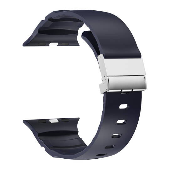 Apple Watch 44mm Zore KRD-145 Metal Tokalı Silikon Kordon - 24