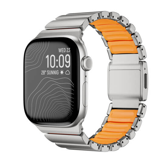 Apple Watch 44mm Zore KRD-151 Metal Silikon Kordon - 10