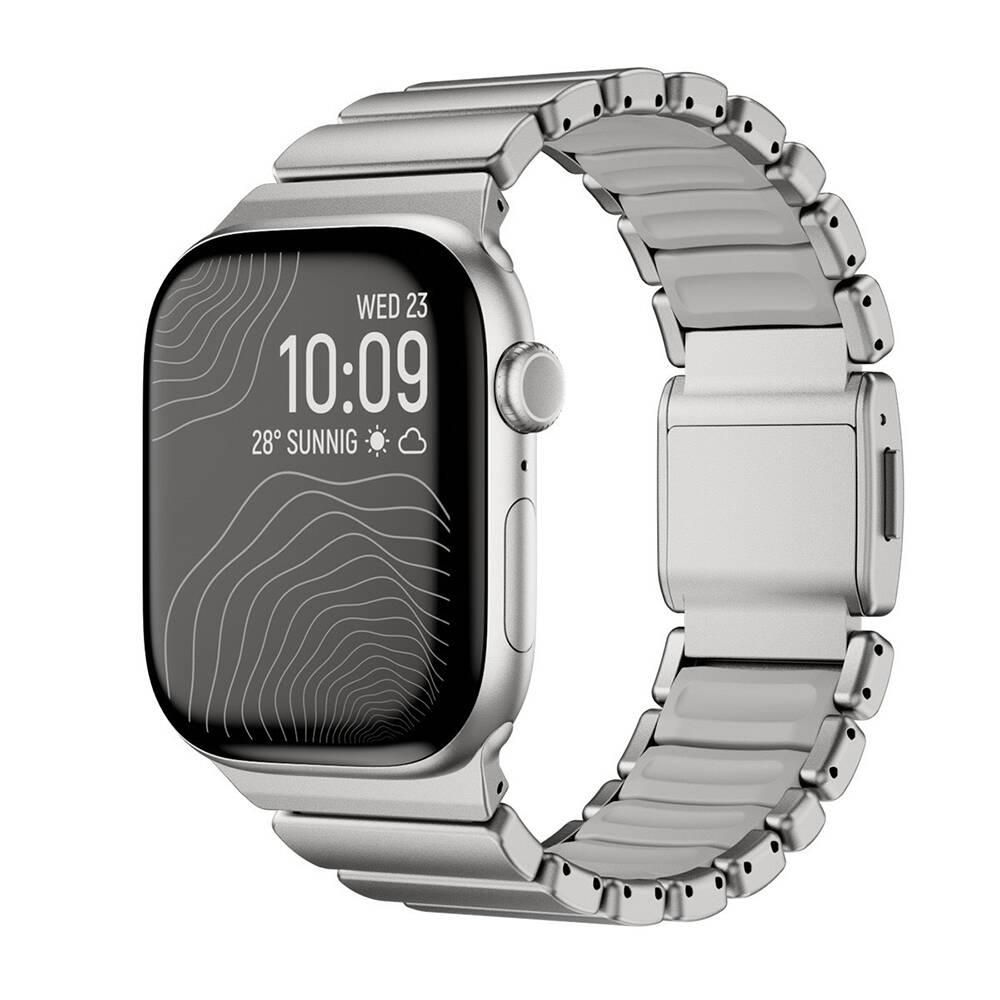 Apple Watch 44mm Zore KRD-151 Metal Silikon Kordon - 8
