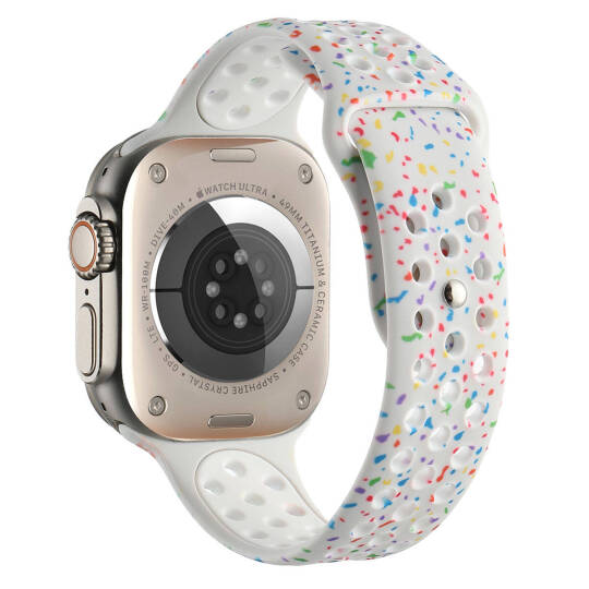 Apple Watch 7 41mm Kordon Yeni Seri 2023 KRD-02 Silikon Strap Kayış - 5