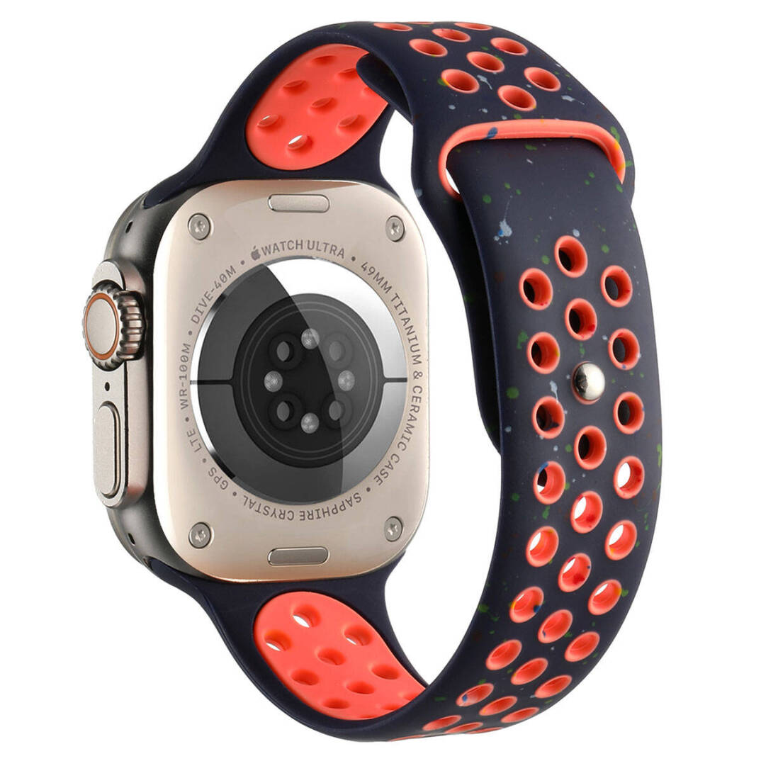 Apple Watch 7 41mm Kordon Yeni Seri 2023 KRD-02 Silikon Strap Kayış - 3