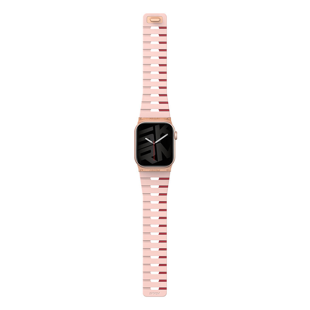 Apple Watch 7 41mm Skinarma Gemini Serisi TPU Magnetik Silikon Kordon - 9