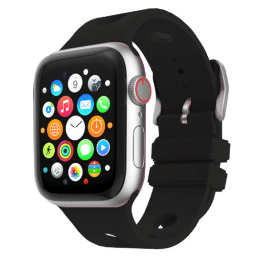 Apple Watch 7 45mm Delikli Tasarım Zore KRD-147 Silikon Kordon - 10