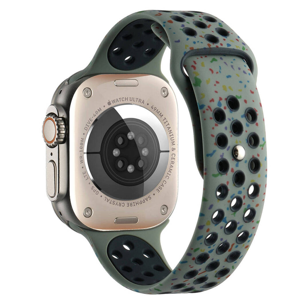 Apple Watch 7 45mm Kordon Yeni Seri 2023 KRD-02 Silikon Strap Kayış - 6