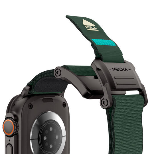 Apple Watch 7 45mm Mohseven iWatch Mecha Sport Hasır Kordon - 6