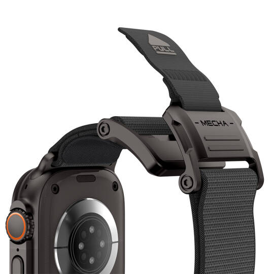 Apple Watch 7 45mm Mohseven iWatch Mecha Sport Hasır Kordon - 3