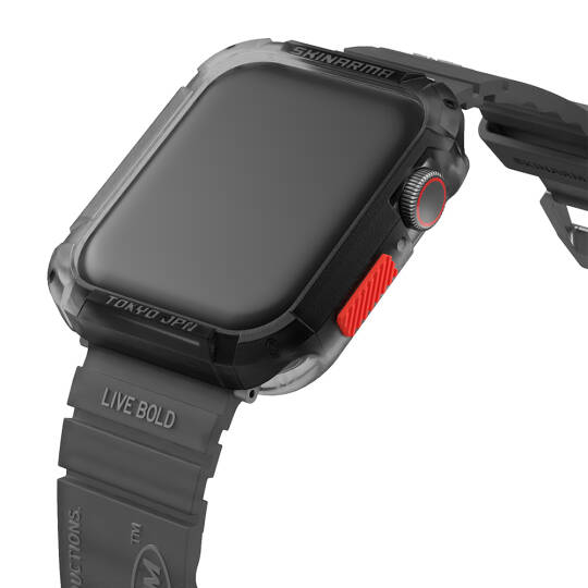 Apple Watch 7 45mm SkinArma Kurono Sert PC Kasa Koruyucu + Shokku Silikon Kordon - 6