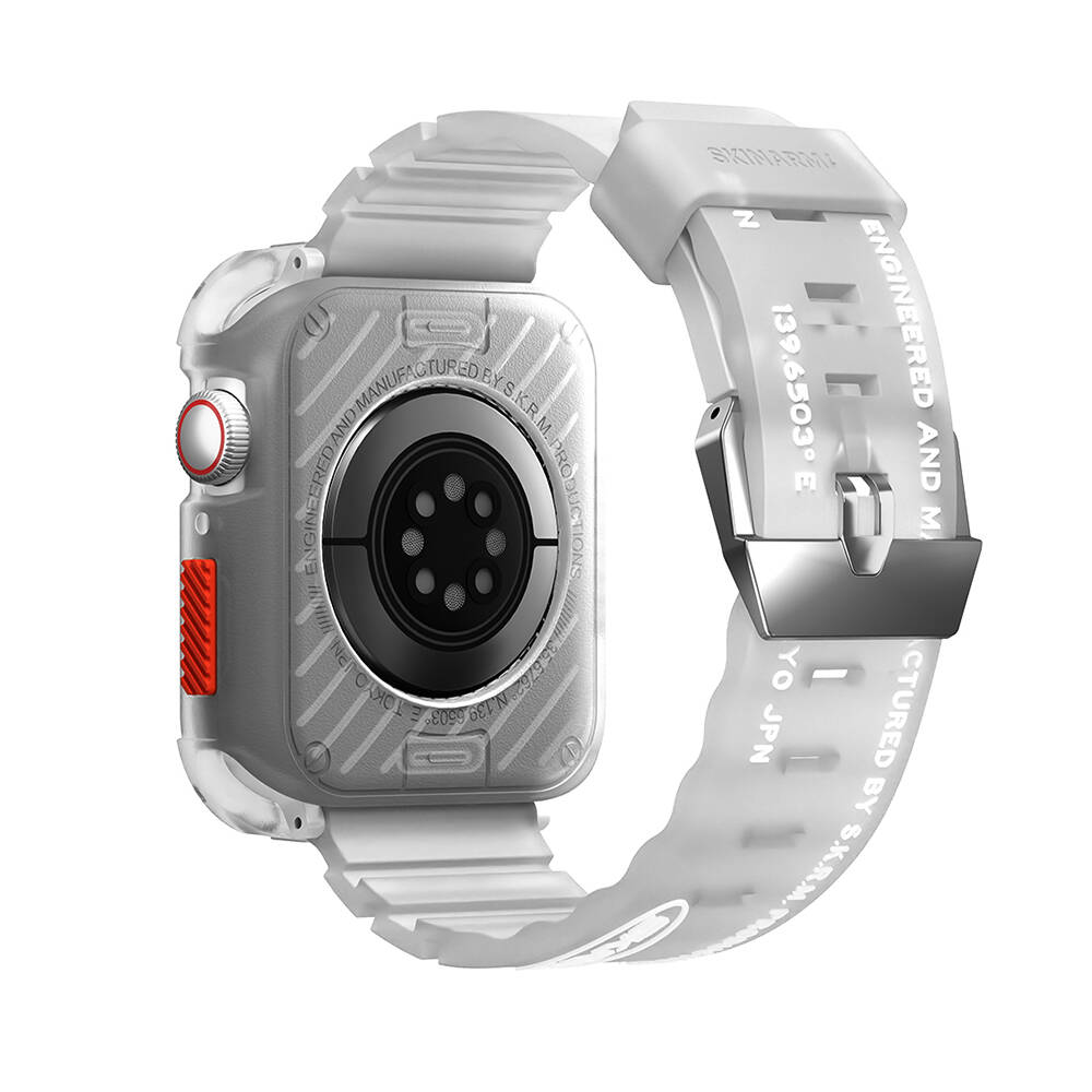 Apple Watch 7 45mm SkinArma Kurono Sert PC Kasa Koruyucu + Shokku Silikon Kordon - 7