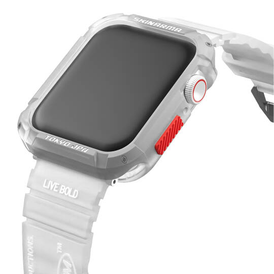 Apple Watch 7 45mm SkinArma Kurono Sert PC Kasa Koruyucu + Shokku Silikon Kordon - 9