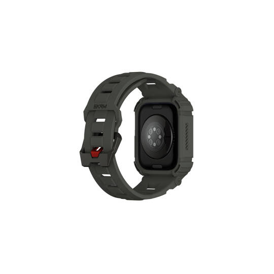 Apple Watch 7 45mm Skinarma Mecha 2in1 TPU Kasa Koruyucu + Silikon Kordon - 6