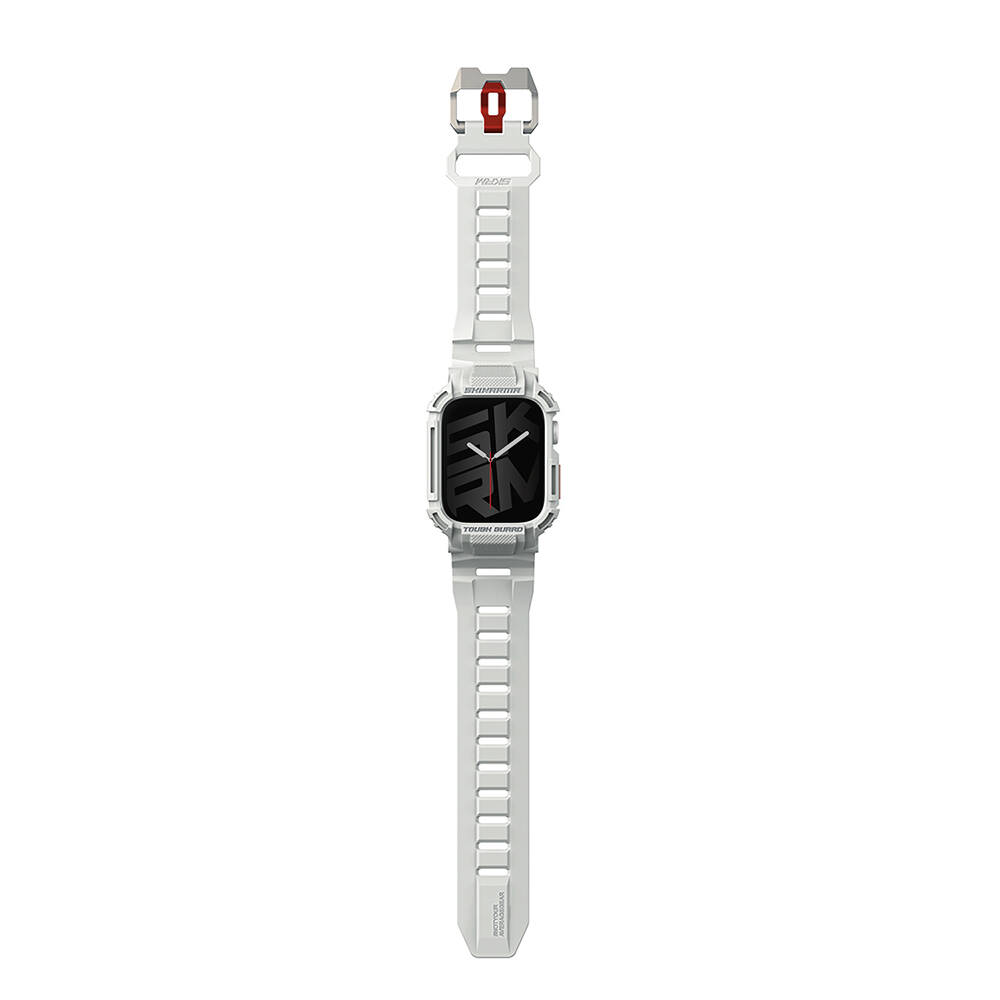 Apple Watch 7 45mm Skinarma Mecha 2in1 TPU Kasa Koruyucu + Silikon Kordon - 9