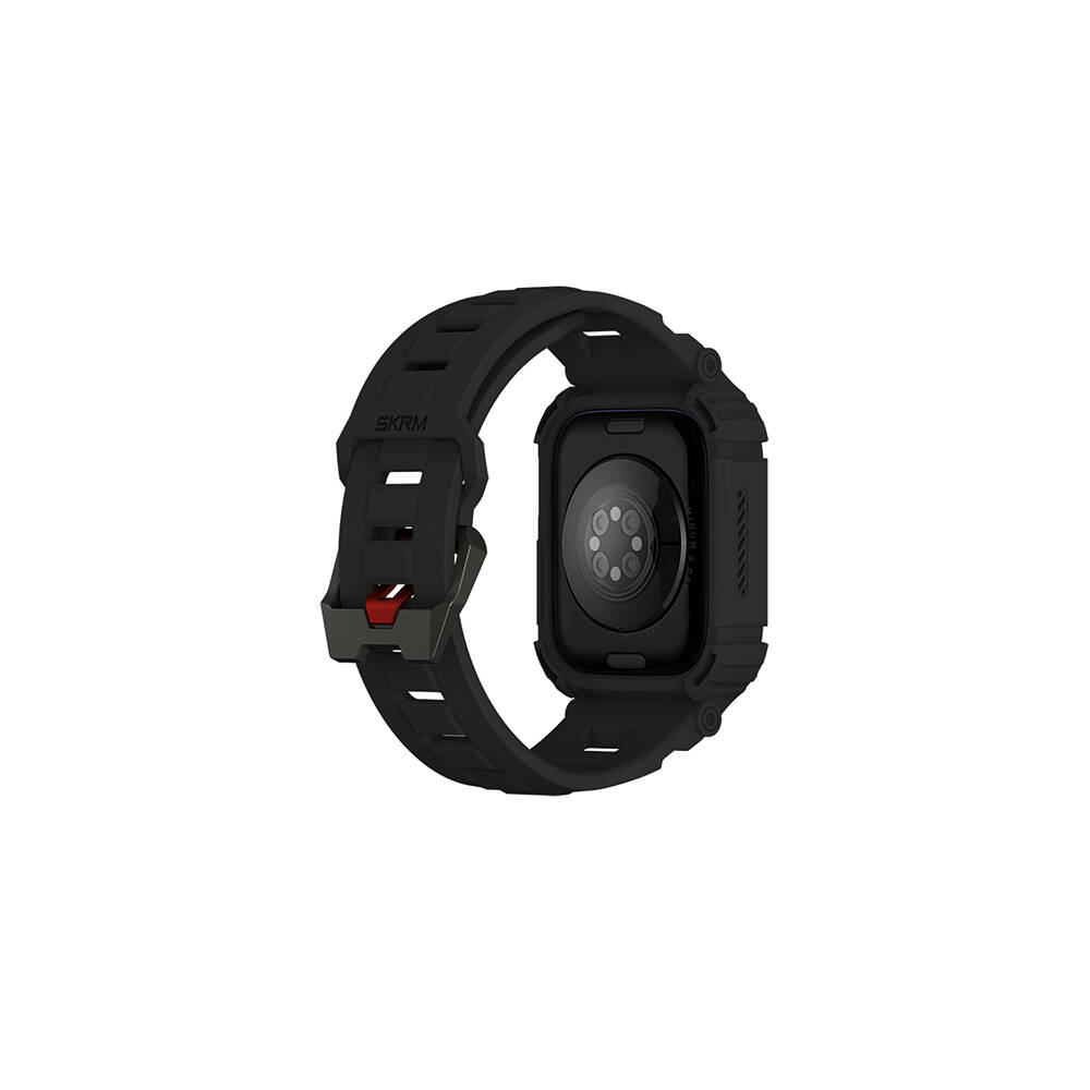 Apple Watch 7 45mm Skinarma Mecha 2in1 TPU Kasa Koruyucu + Silikon Kordon - 10
