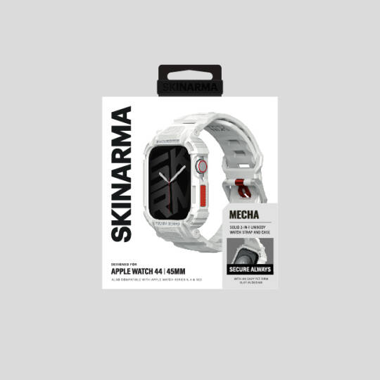 Apple Watch 7 45mm Skinarma Mecha 2in1 TPU Kasa Koruyucu + Silikon Kordon - 20