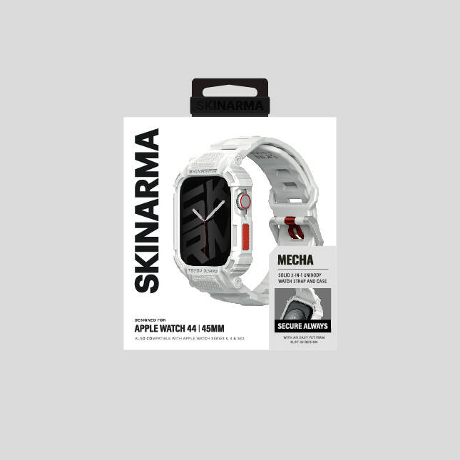 Apple Watch 7 45mm Skinarma Mecha 2in1 TPU Kasa Koruyucu + Silikon Kordon - 20