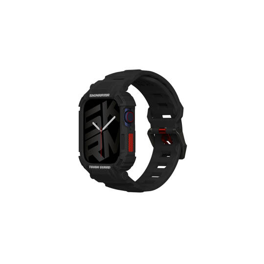 Apple Watch 7 45mm Skinarma Mecha 2in1 TPU Kasa Koruyucu + Silikon Kordon - 4