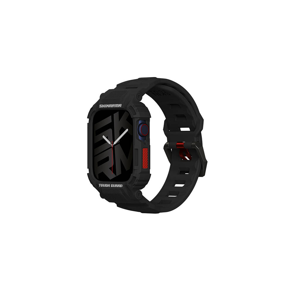 Apple Watch 7 45mm Skinarma Mecha 2in1 TPU Kasa Koruyucu + Silikon Kordon - 4