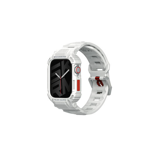 Apple Watch 7 45mm Skinarma Mecha 2in1 TPU Kasa Koruyucu + Silikon Kordon - 3