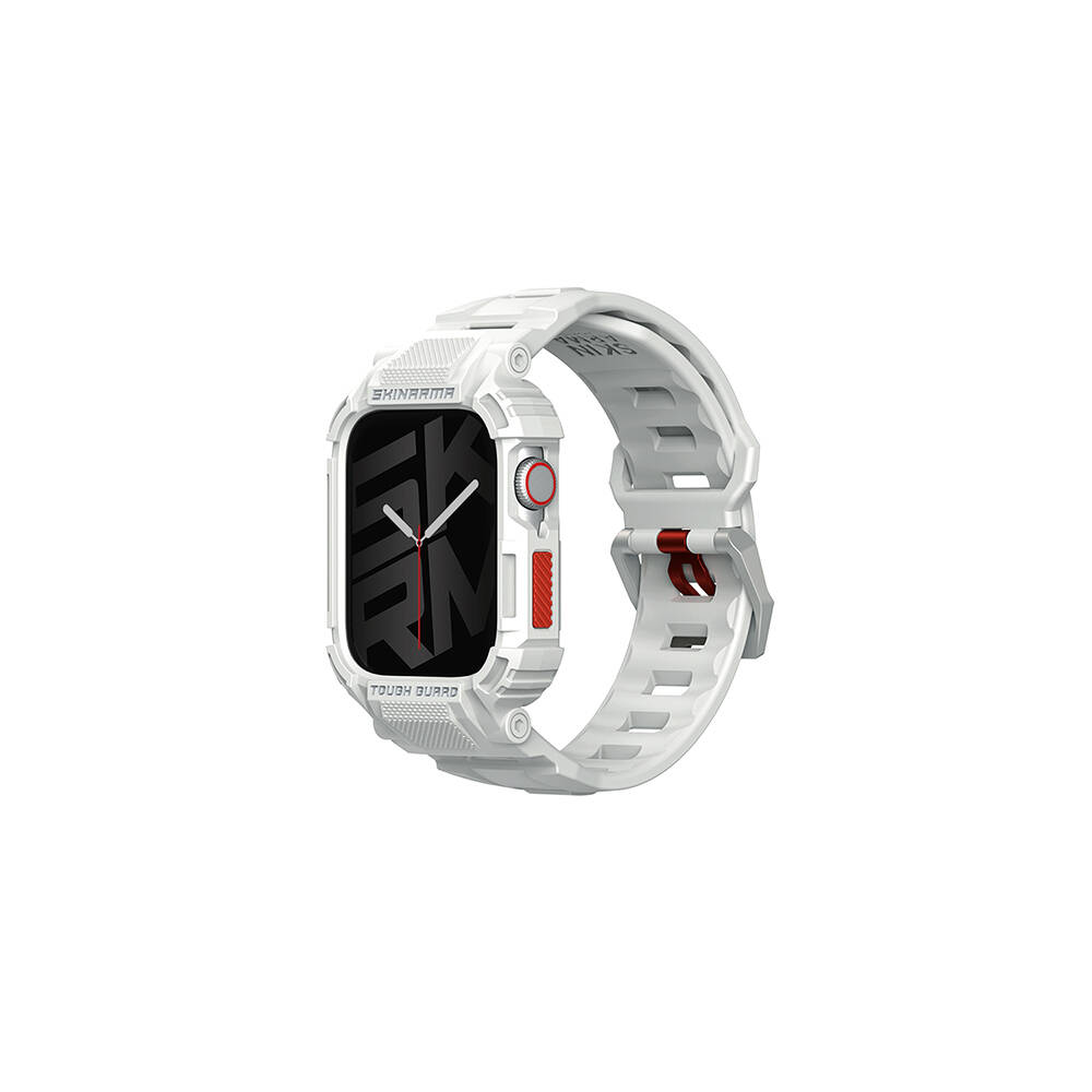 Apple Watch 7 45mm Skinarma Mecha 2in1 TPU Kasa Koruyucu + Silikon Kordon - 3