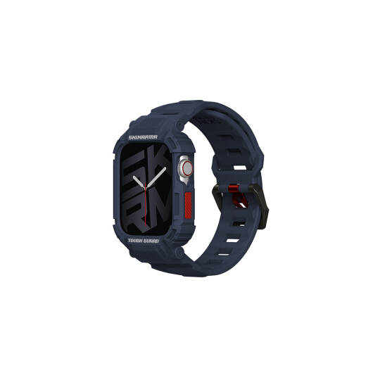 Apple Watch 7 45mm Skinarma Mecha 2in1 TPU Kasa Koruyucu + Silikon Kordon - 2