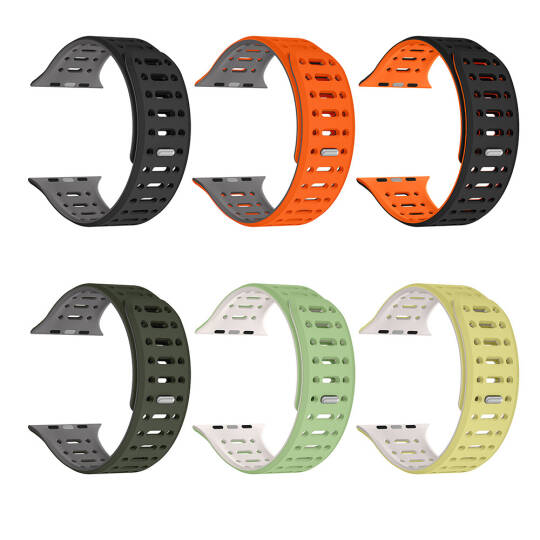 Apple Watch 7 45mm Zore KRD-124 Silikon Kordon Strap Kayış - 9