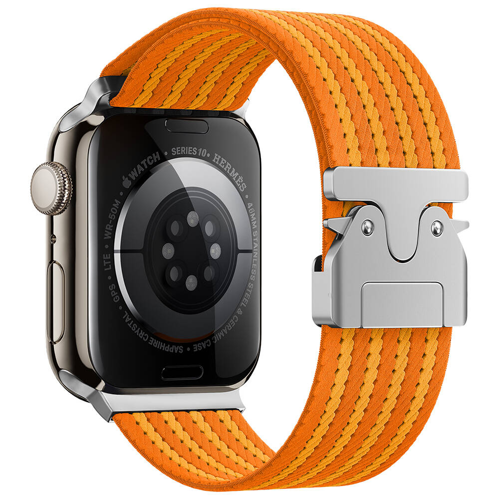Apple Watch 7 45mm Zore KRD-133 Naylon Kumaş Hasır Örgülü Kordon - 1