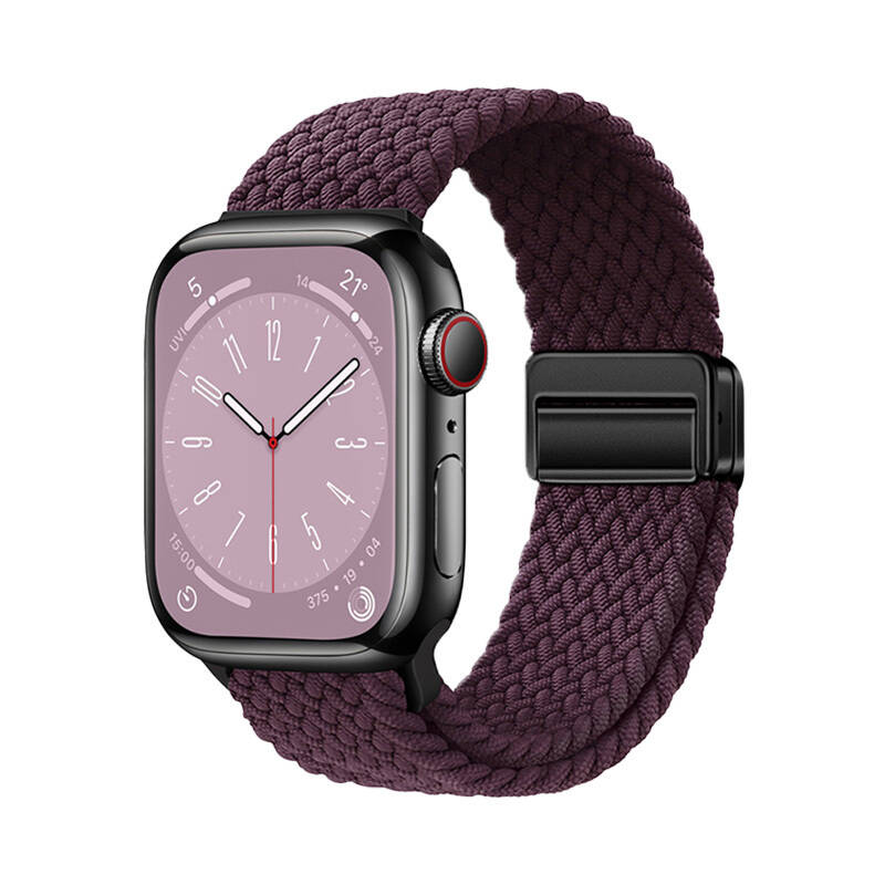 Apple Watch 7 45mm Zore KRD-134 Örgü Tasarımlı Hasır Kordon Strap Kayış - 2