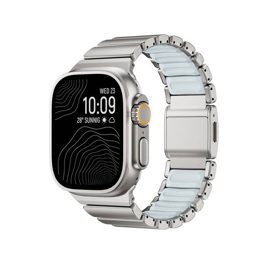Apple Watch 7 45mm Zore KRD-151 Metal Silikon Kordon